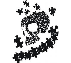 stencil Schablone Skull Puzzel